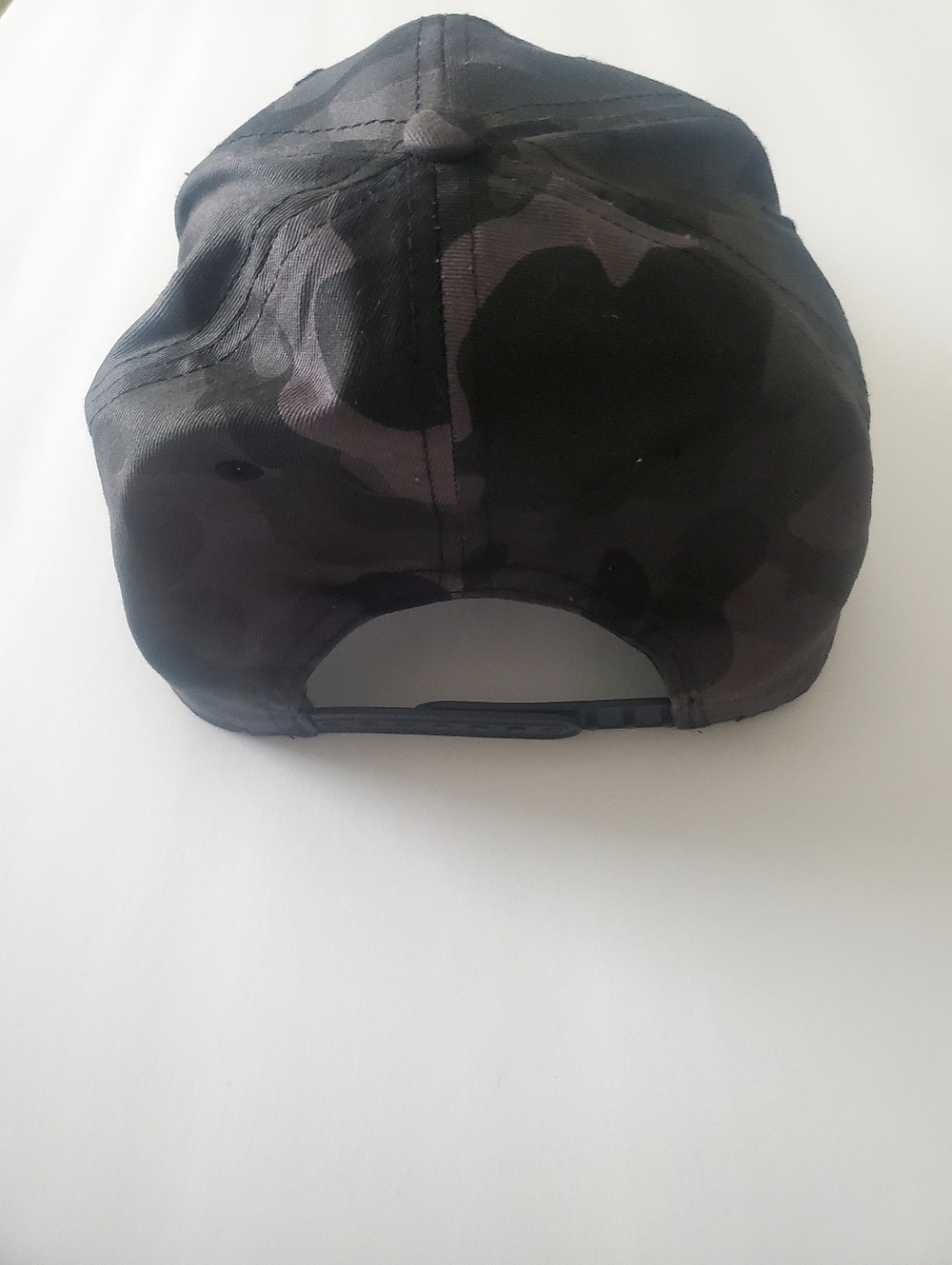 NWOT INFINITY Black Grey Camo Baseball Cap with American Flag Patch - Picture 3 of 5